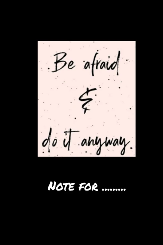 Madskaj8uy2 be afraid do it anyway - 120 pages College Ruled Notebook Lined School TPTE34