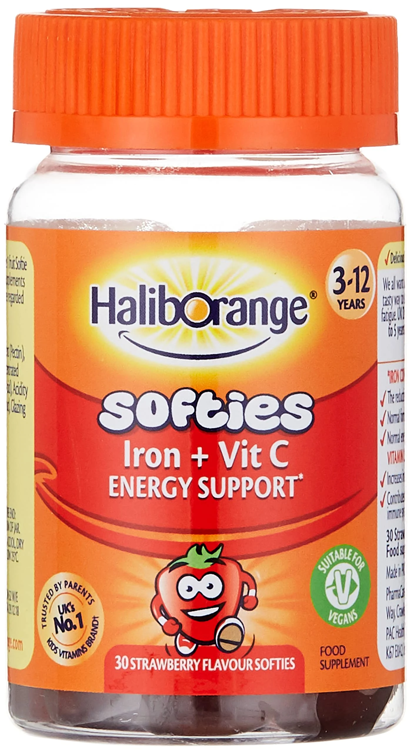 Haliborange Kids Iron & Vit C Strawberry Flavour Softie 30's