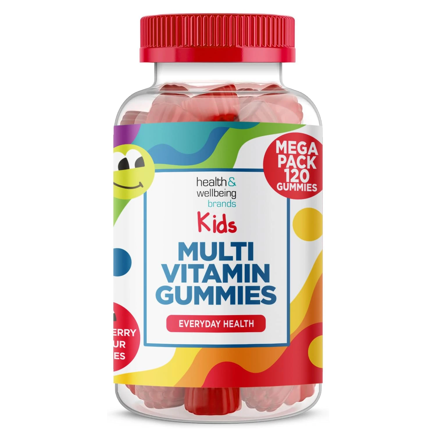 Multivitamin for Kids 120 Natural Strawberry Flavour Gummies - Contains 9 Essential Vitamins and Minerals Including Vitamin C D A & B Vitamins for Childrens