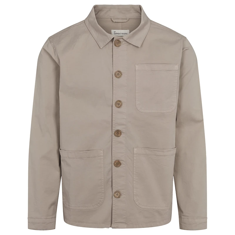 By Garment Makers Unisex The Organic Workwear Jacket Jacket, Sand, S - Image 1