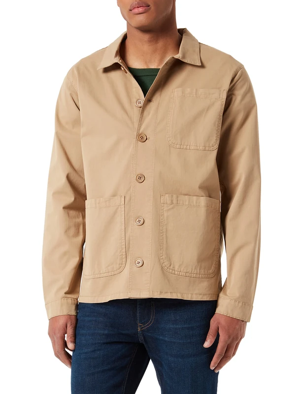 By Garment Makers Unisex The Organic Workwear Jacket Jacket, Khaki, M