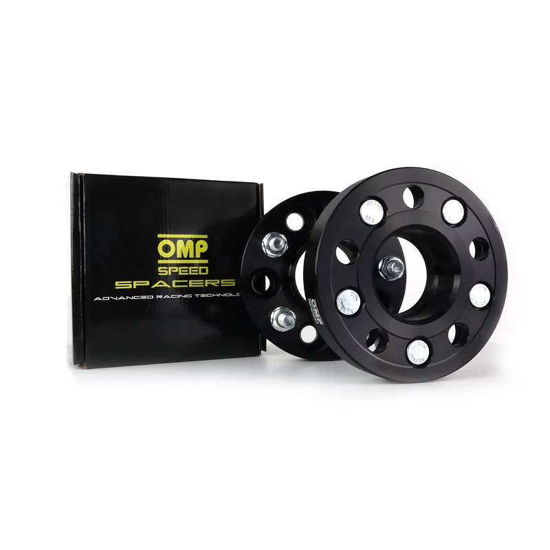 OMP SEPARATORS DOUBLE CENTER/DOUBLE FIXING PCD 5X108/5X108 HUB 63,3 WIDTH 20MM M12X1.5 BLACK COLOR