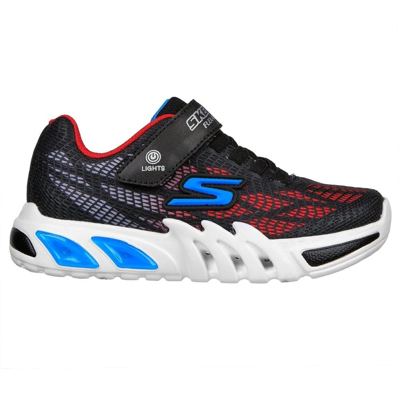 Skechers Boy's Thermo-Flash Heat-Flux Sneakers, Black Synthetic/Mesh/Red & Orange Trim, 10 UK Child - Image 1