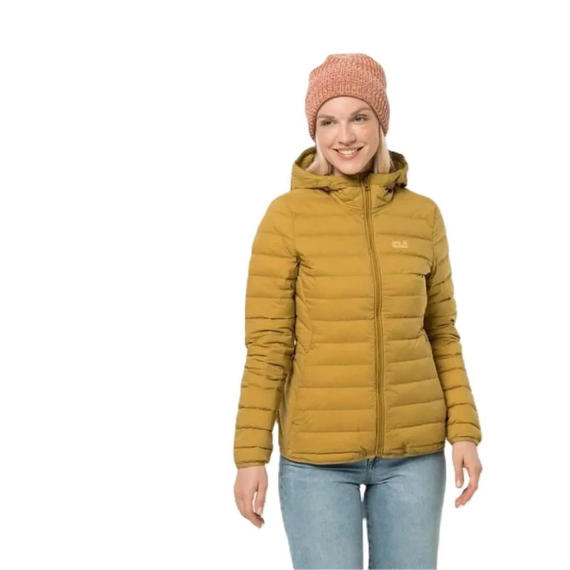 Jack Wolfskin Women's Glowing Mountain Windproof down jacket, golden amber, S