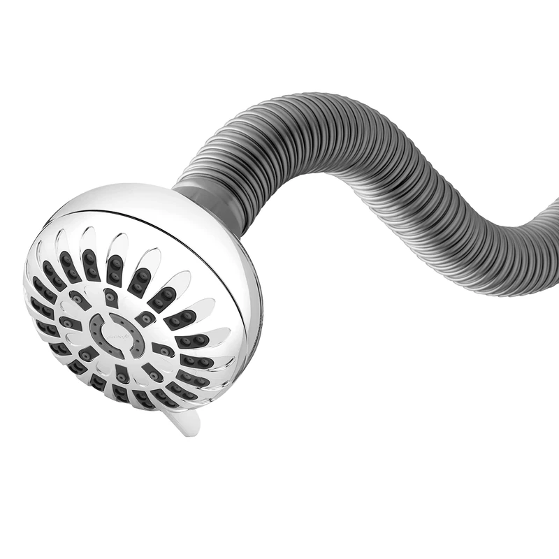 Waterpik PowerPulse Flexible Neck Shower Head Adjustable Shower Head for All Heights, Chrome 7-Mode XPP-703E