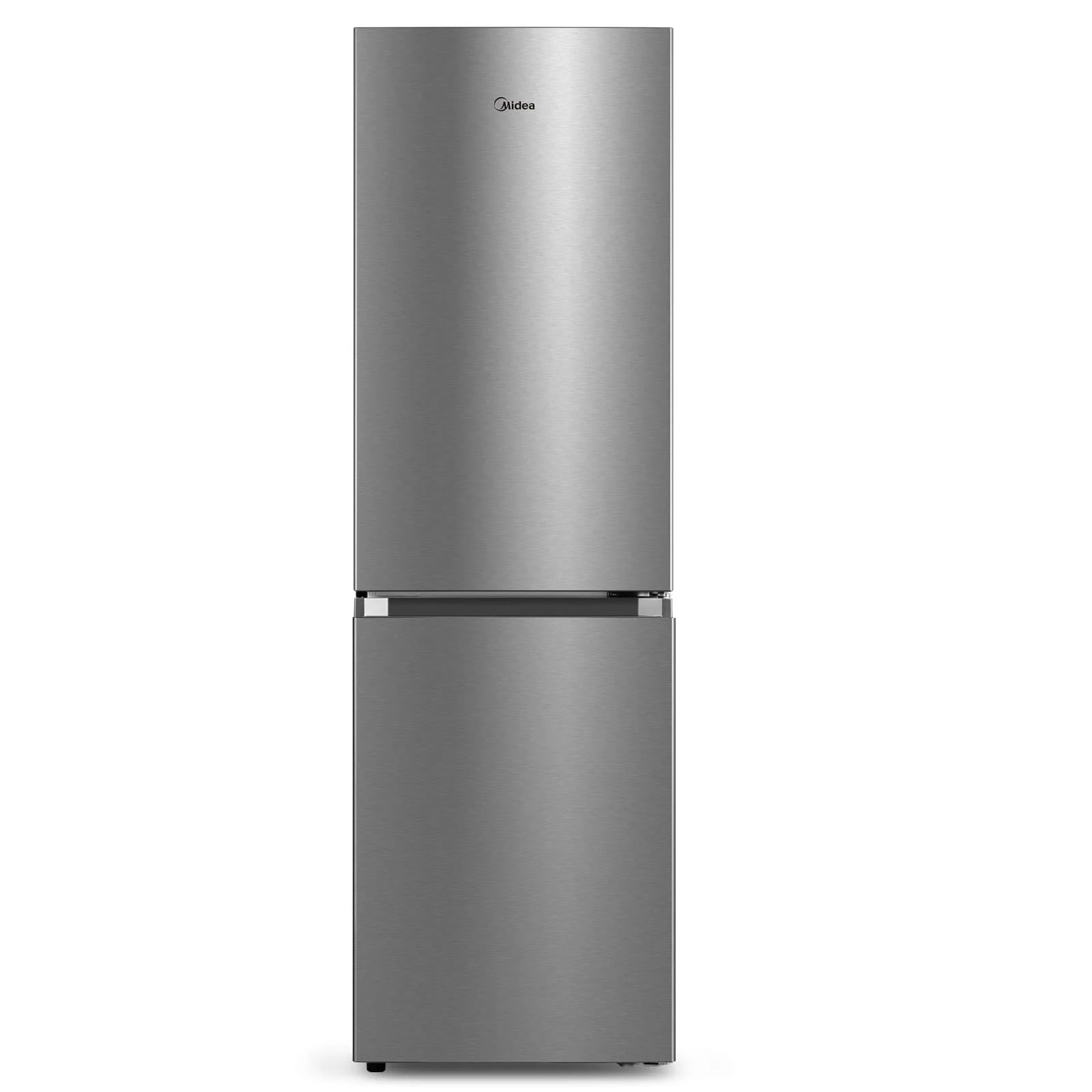 Midea MDRB379FGF02 Freestanding Fridge Freezer, Frost Free, 273L, 50/50 Split, 173L Fridge+100L Freezer with LED Light, 54.7cm Wide, Inox