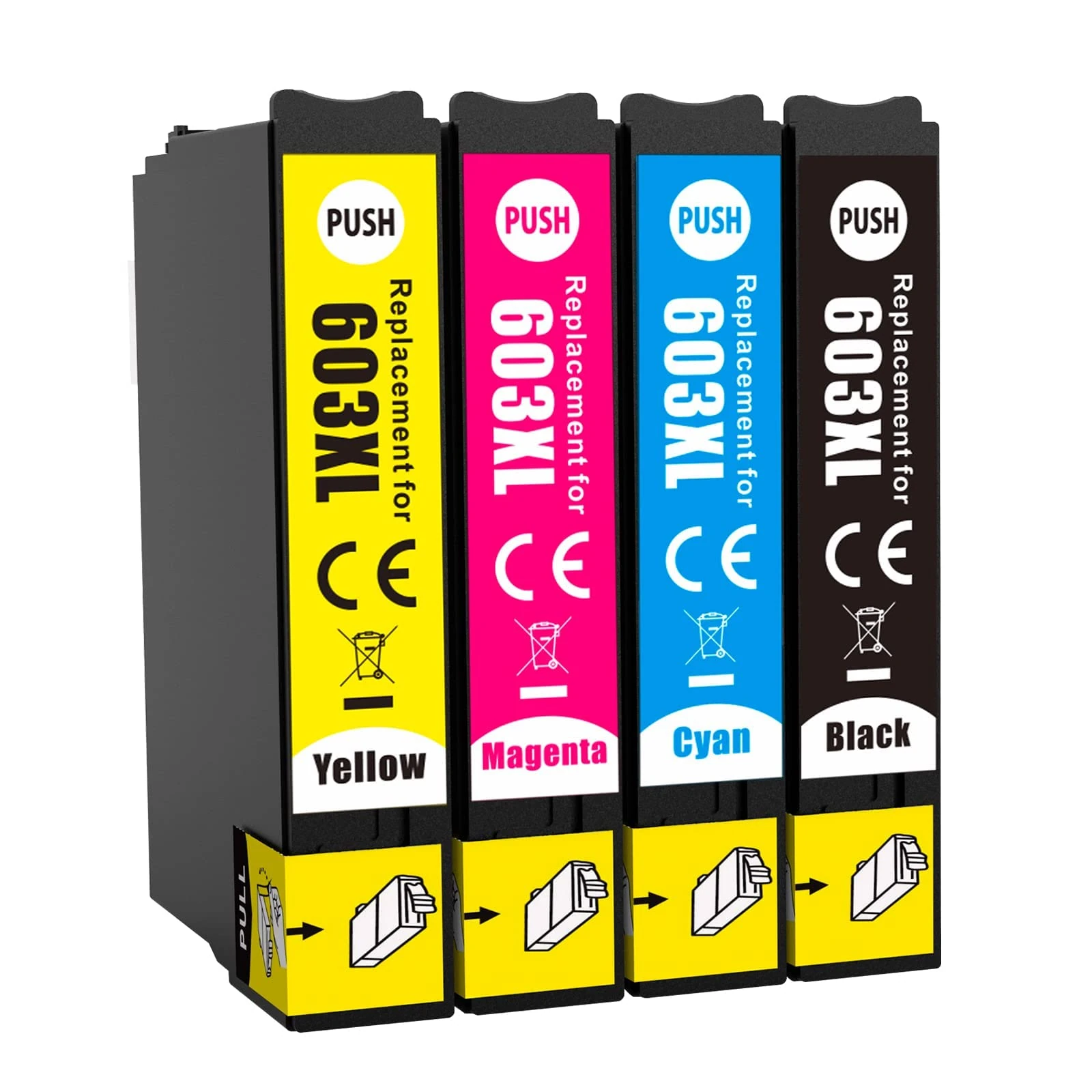JoyPrinting 603XL Ink Cartridges Replacement for Epson 603 XL Ink Cartridges for Epson XP-2100 XP-2105 XP-3100 XP-3105 XP-4100 XP-4105 WF-2810DWF WF-2830DWF WF-2835DW Printer 4-Pack