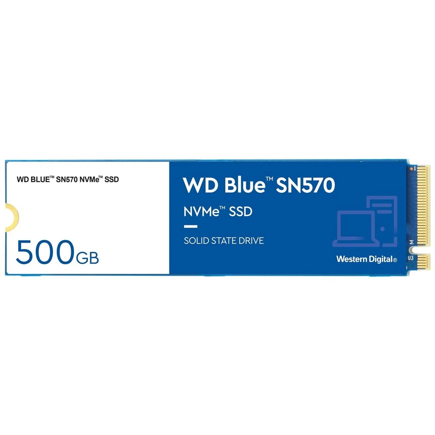 WD_BLUE SN570 500GB M.2 2280 PCIe Gen3 NVMe up to 3500 MB/s read speed, Solid State Drive