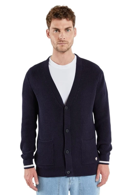 Armor Lux Men's Gilet Héritage Polo Sweater, Navire, S