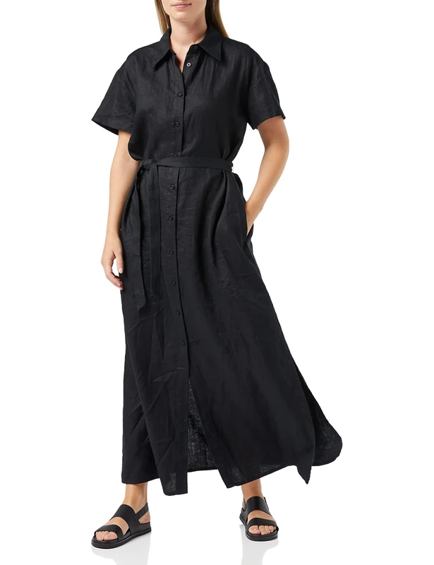 United Colors of Benetton Women's Vestito 4AGHDV01L Dress, Nero 100, S