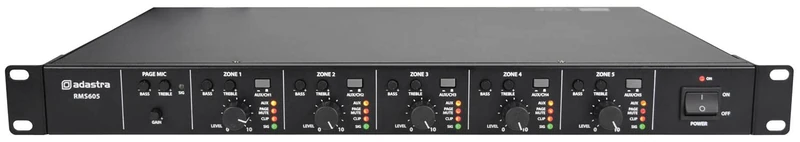 Adastra | Multi-Channel Slave Amplifier with 5 x 60W Outputs for 100V or 4-16Ohm - Image 1