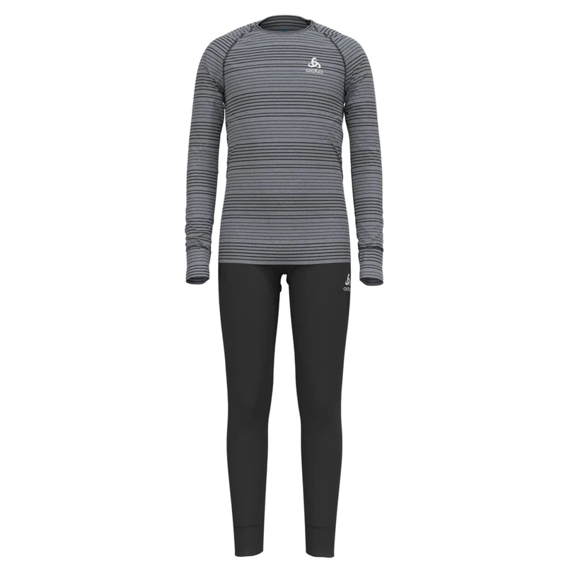 Odlo Kids Functional underwear set ACTIVE WARM ECO SET, black - grey melange, 92