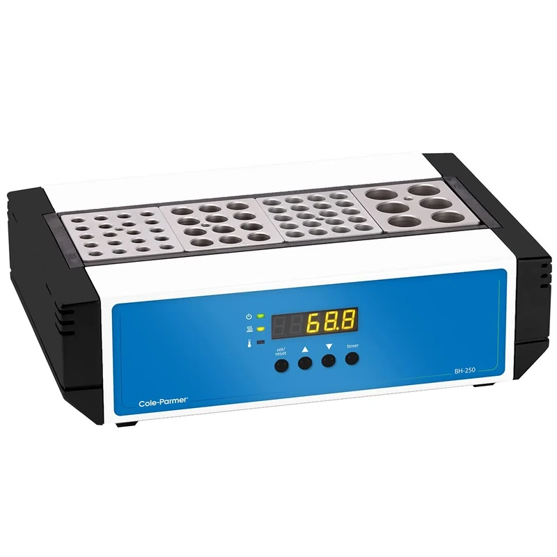 Cole-Parmer BH-250D-4 Dri-Block Digital Block Heater, Quadruple Insert, 100°C; 230 VAC