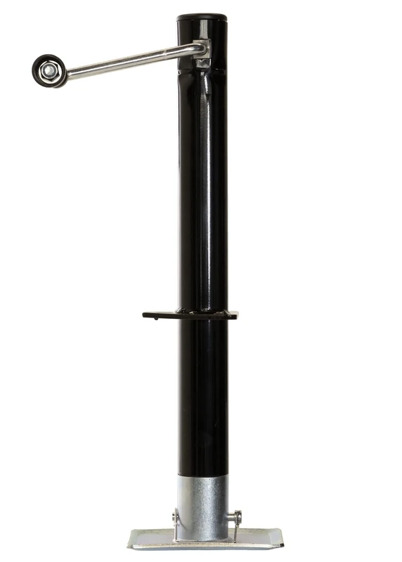 Bastion Distribution Side Wind A-Frame Trailer Jack with Rectangular Footrest | 5000lb Capacity | 14.5" Travel | Powder Coated | BJ-5000SW-1/RFP