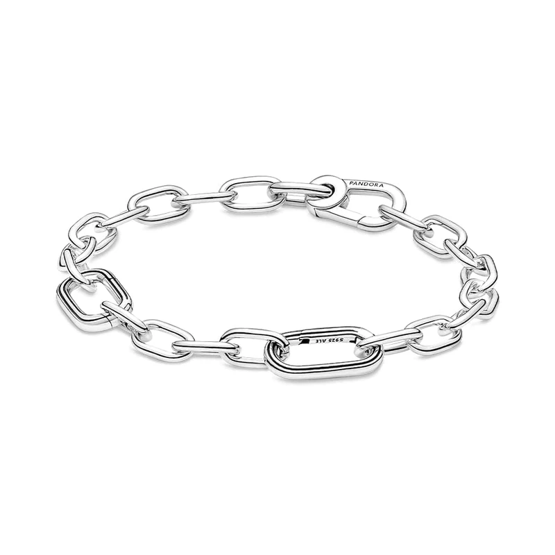 PANDORA ME Link Chain Bracelet In Sterling Silver For Medallion Charms, Size 17.5, No Box