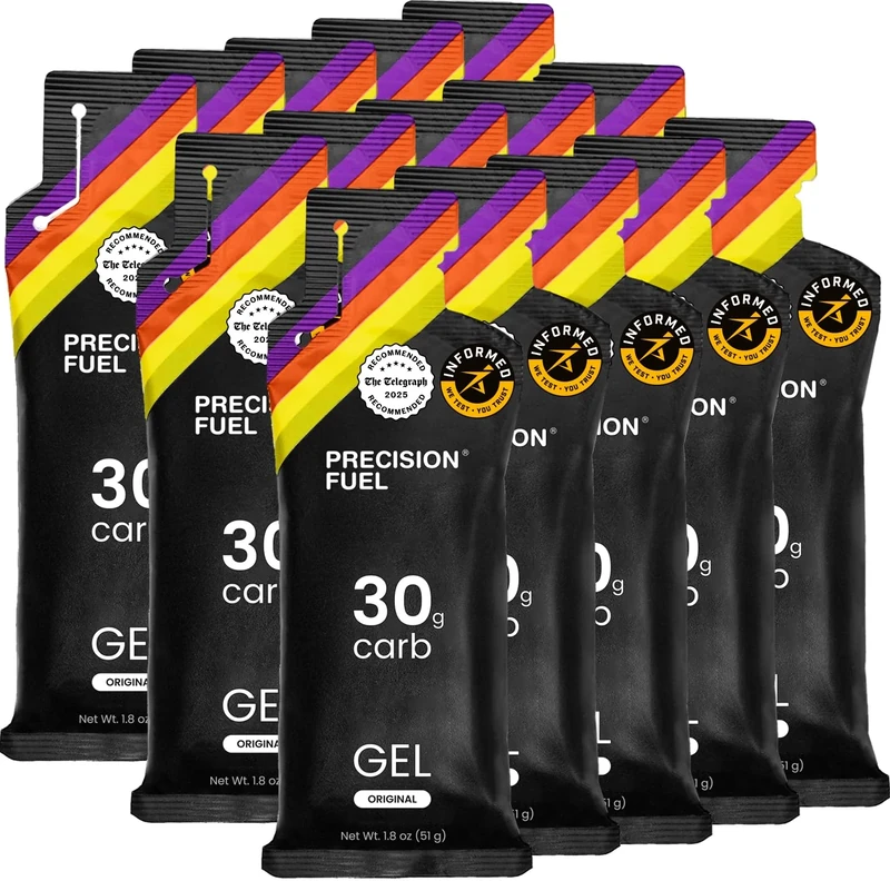 Precision Hydration PF30 Energy Gels - 30g Carb, Mild Flavor, 15 Pack