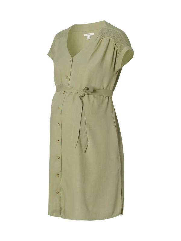 ESPRIT Women's Dress Woven Nursing Short Sleeve, Real Olive-307, L