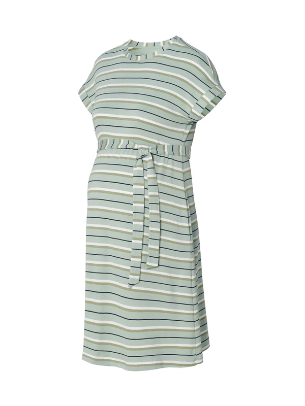 ESPRIT Maternity Women's Dress Short Sleeve Stripe Dress, Frosty Green - 311, S