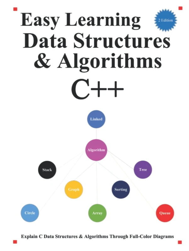 Easy Learning Data Structures & Algorithms C++ (2 Edition): Explain C++ Data Structures & Algorithms Through Full-Color Diagrams