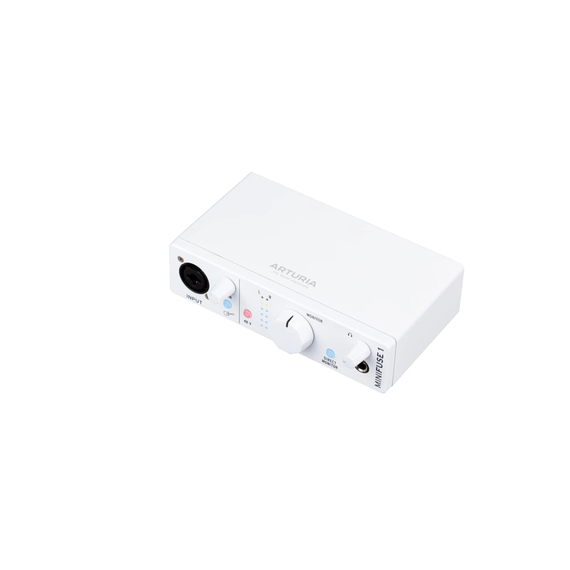 Arturia - MiniFuse 1 - Compact USB Audio Interface with Creative Software for Recording, Production, Podcasting, Guitar - White