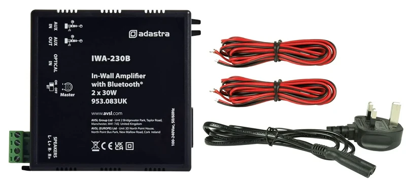Adastra | Bluetooth In-Wall Full Stereo Amplifier | 2 x 15W