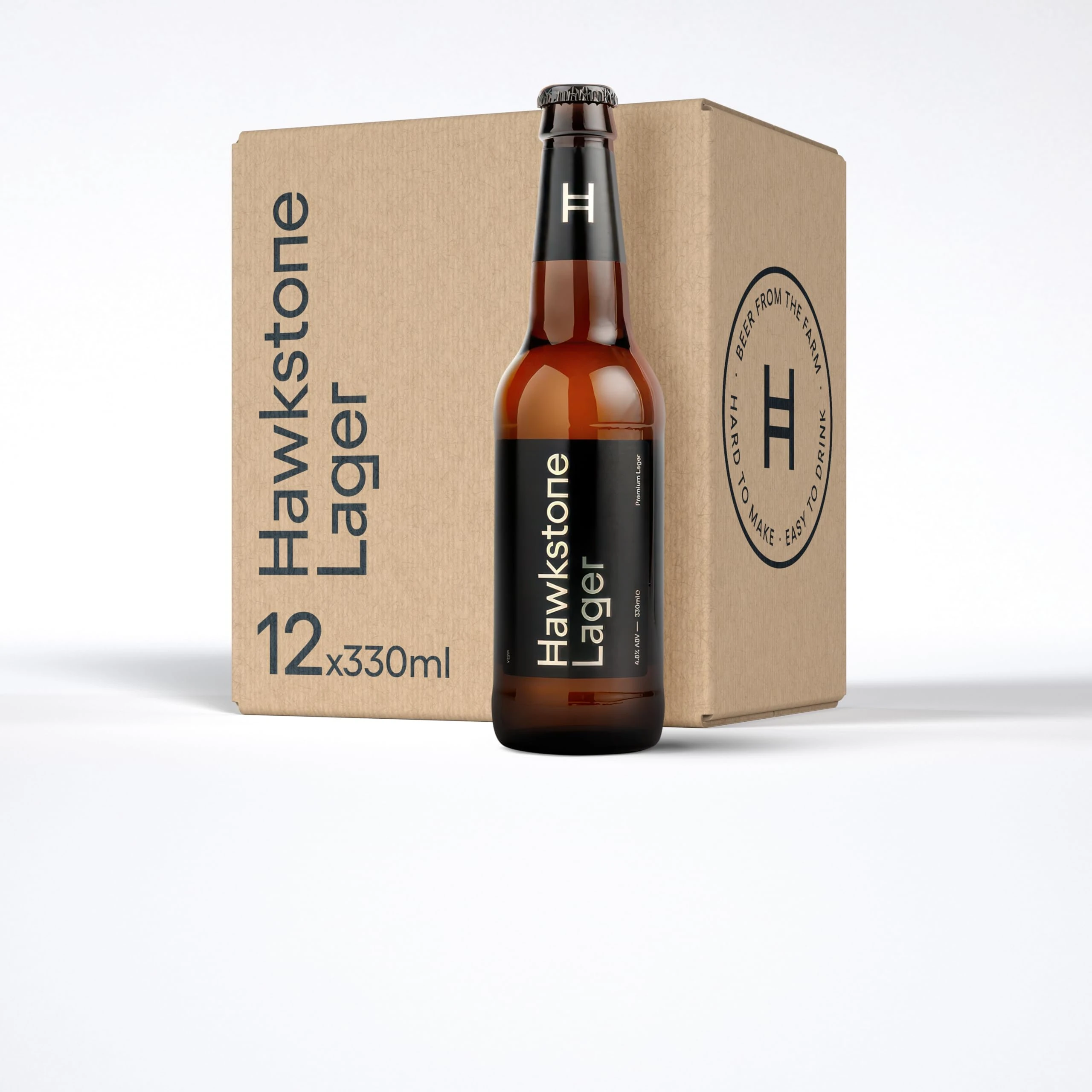 Hawkstone Premium Lager Case of 12 x 330ml Bottles