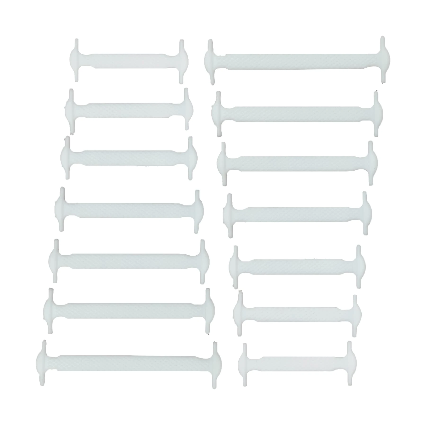 CCSOFTIME No-Tie Trainers Laces for Adults & Kids, Elastic Flat White Laces for Converse, Air Force Sneakers, Boots - Silicone Elasticated, Stretchy, Waterproof