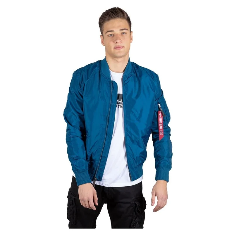 Alpha Industries Men's MA-1 TT Two Tone Bomber Jacket, Naval Blue, M