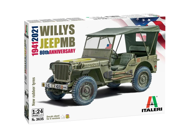 Italeri 1:24-1/24 Willys Jeep MB - Image 1