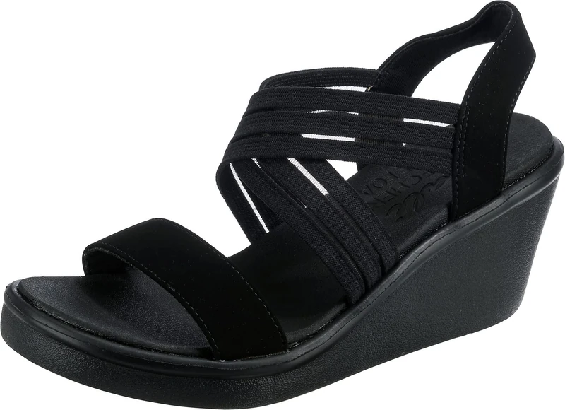 Skechers Women's Rumble ON Day Flirt Sandal, Black, 7 UK