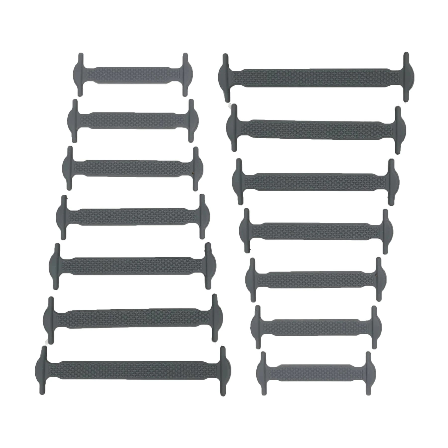 CCSOFTIME No-Tie Trainers Laces for Adults & Kids, Elastic Flat Grey Laces for Converse, Air Force Sneakers, Boots - Silicone Elasticated, Stretchy, Waterproof