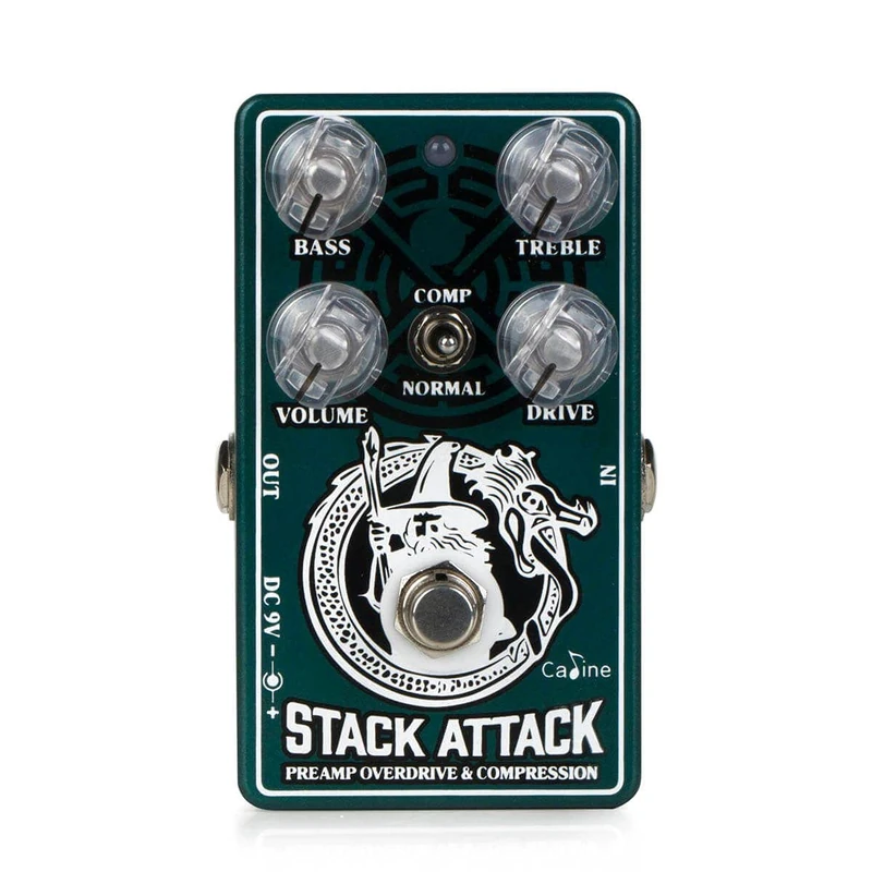 Caline CP-509 Stack Attack Overdrive Pedal,white, black, silver