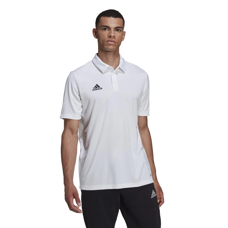 adidas Men's Entrada 22 Polo Shirt, White, L