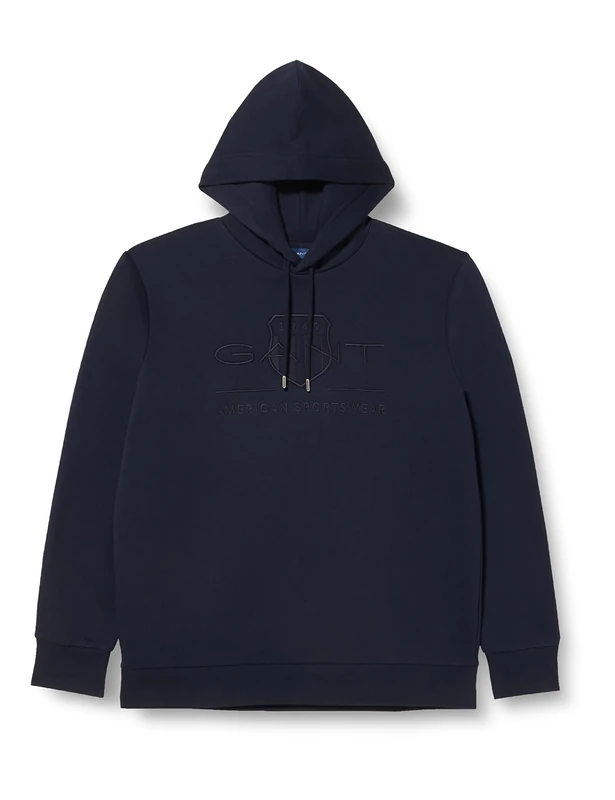 GANT Men's TONAL ARCHIVE SHIELD SWEAT HOODIE Hooded Sweatshirt, EVENING BLUE, S