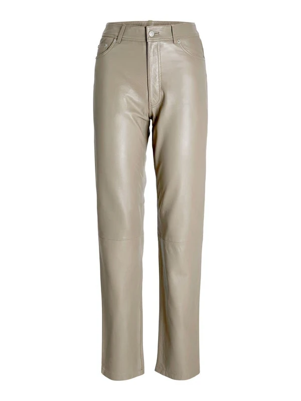 JJXX Women's Jxgrace Straight Hw Leather Pants Noos, Brindle, XS