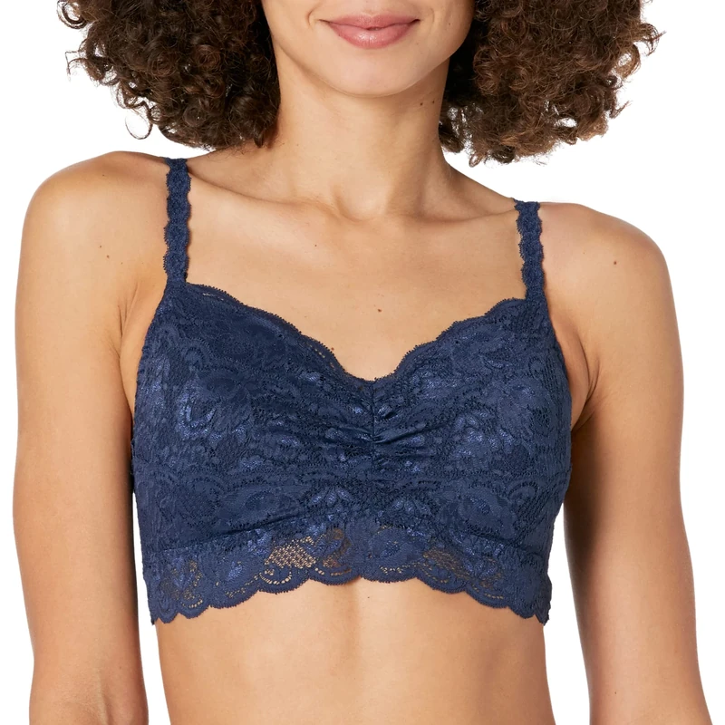 Cosabella Women's Say Never Padded Sweetie Bralette Bra, Navy Blue, L