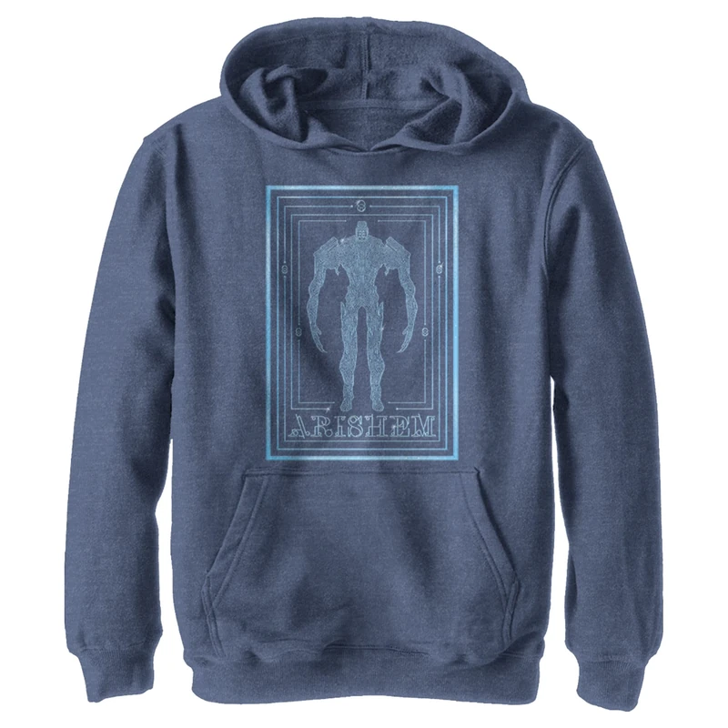 Marvel Boy's The Eternals-Arishem Poster Hoodie, Heather Navy, S