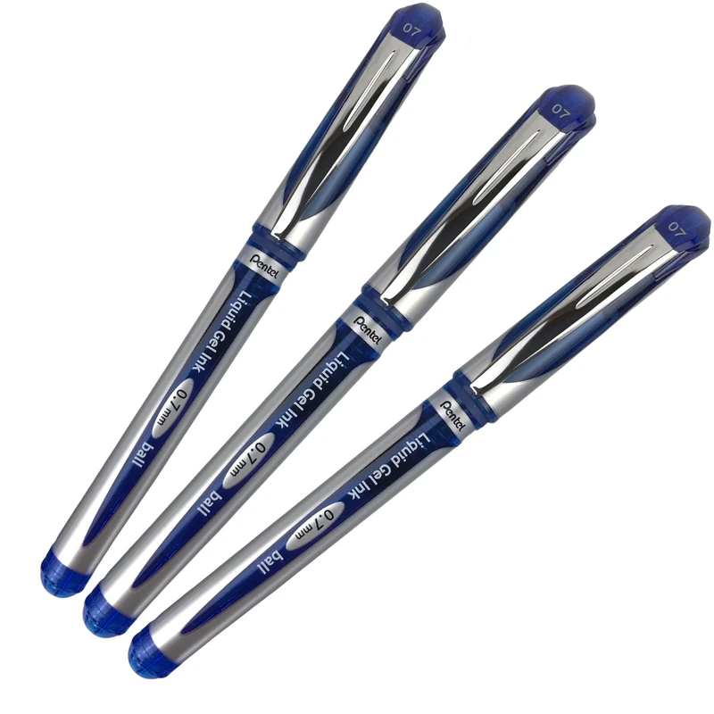 Pentel BL57-C Gel Pen - 0.7 mm, Metal Rollerball Tip - Blue