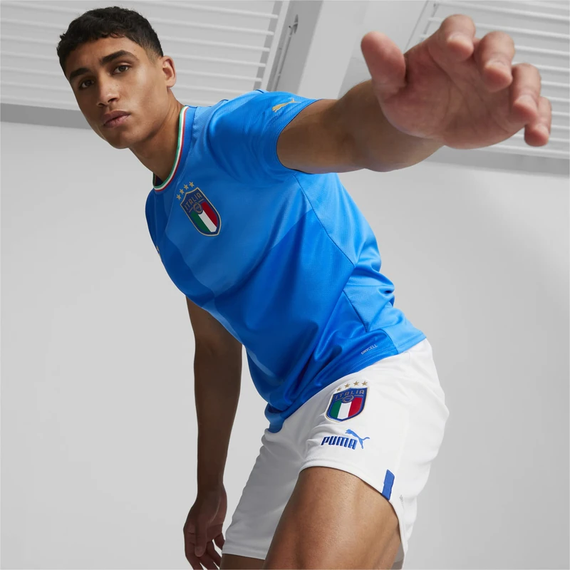 FIGC Men's T-Shirt, Ignite Blue-ultra Blue, XL