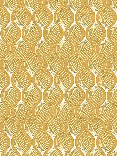 INTEMPORA LES IDEES DECO SONT LA! mat, PP, Yellow and Gold, 150cm x 200cm - Image 1