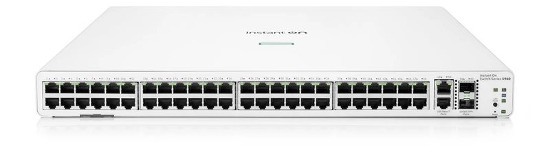 HPE Networking Instant On Switch Series 1960 48-Port Gb Smart-managed Layer 2+ Ethernet Switch | 48x 1G | 2x 10GBase-T, 2x SFP+ | Stackable | EU Cord (JL808A#ABB)