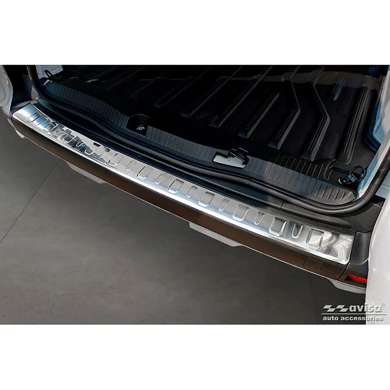 Avisa Stainless Steel Rear bumper protector compatible with Renault Kangoo III Furgon & Nissan Townstar 2021- 'Ribs'