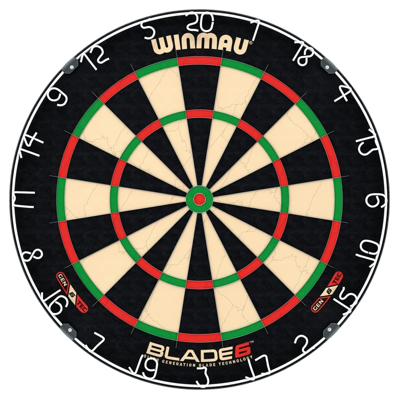 WINMAU Darts - Blade 6 Dartboard - Professional Steel Tip Dart board with Official Tournament Specifications - Endorsed by the PDC - Image 1