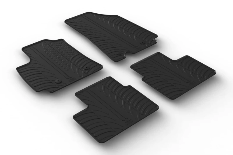 Gledring Rubber car mats set LHD compatible with Renault Arkana 2020- (T profile 4-pieces + mounting clips)