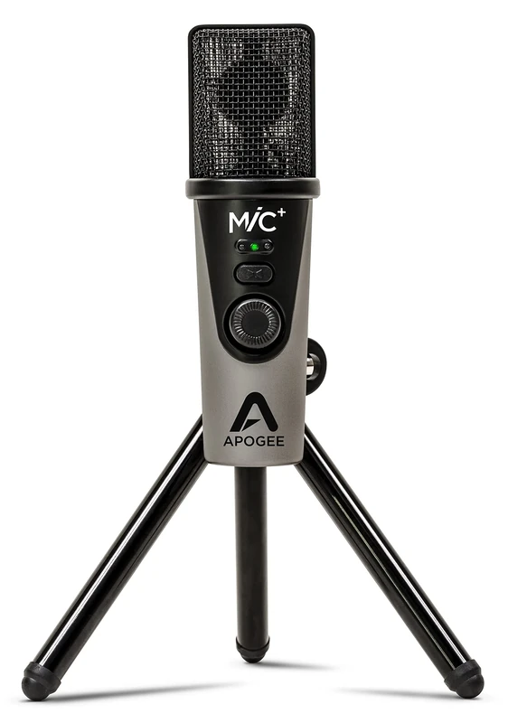 Apogee MIC Plus USB Microphone (Cardioid Characteristic, iOS, Mac and Windows, Voice and Vocal Recordings, Multi-Colour Status LED, Micro USB Port)