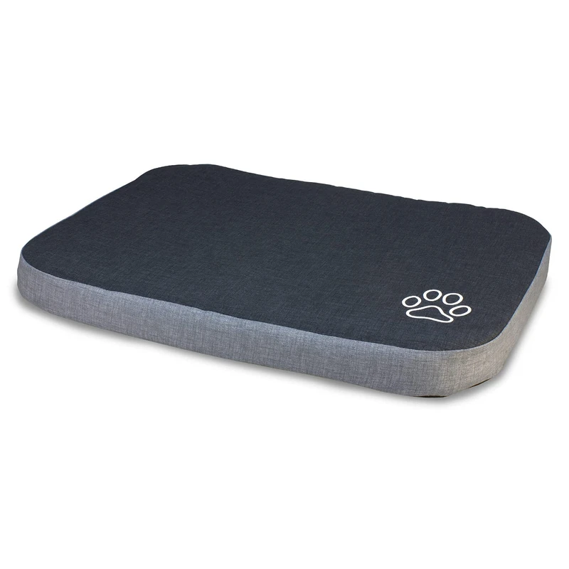 Arquivet Black and Grey Paw Pad for Dogs - 90 x 65 x 9 cm - Dog Bed - Padded and Comfortable Bed - Washable - Pet Beds - Cot for Dogs