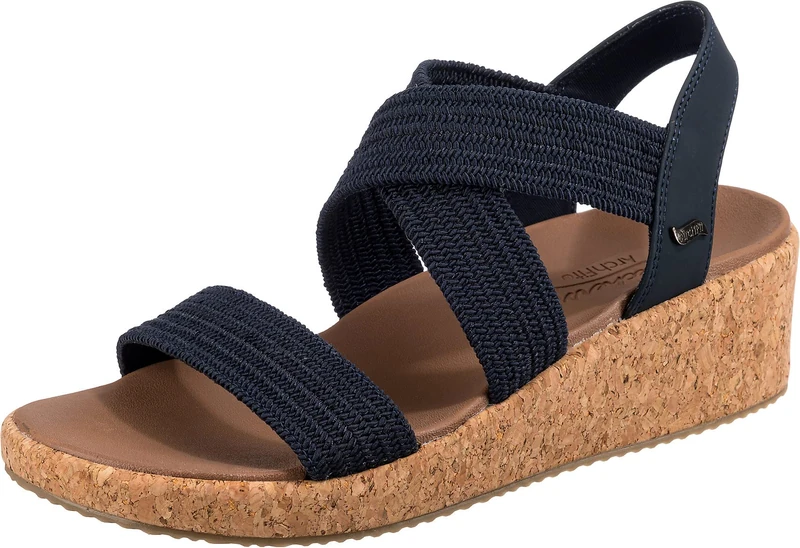 Skechers Women's Arch FIT Beverlee Love Stays Sandal, Navy, 3 UK