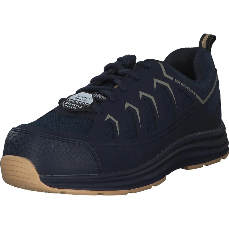 Skechers Men's Malad Ii ESD Composite Safety Toe Construction Shoe, Navy, 6 UK