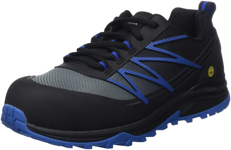 Skechers Men's Puxal Sneaker, Black Blue Synthetic/Textile/Leather, 6.5 UK