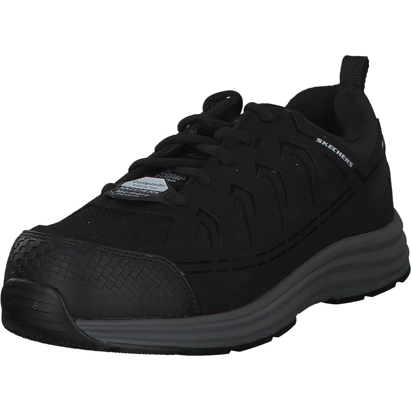 Skechers Men's Malad Ii Work Shoes, Black Textile/Synthetic, 12 UK